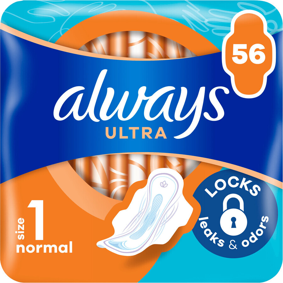 Cumpără Always Ultra Normal Sanitary Pads (mărimea 1) cu aripi 56 buc Always Ultra Normal Sanitary Pads (mărimea 1) cu aripi 56 buc