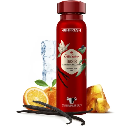 Old Spice Oasis Deodorant spray voor mannen met rokerige vanillesmaak 150 ml