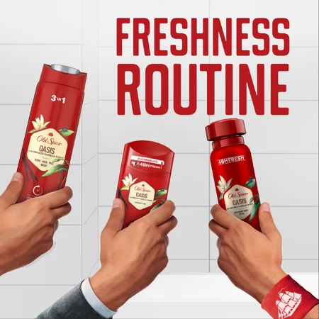 Old Spice Oasis Deodorant spray voor mannen met rokerige vanillesmaak 150 ml