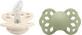 BIBS Infinity Anatomic Silicone Anatomical Soothers, size 1, Ivory / Sage 2 pcs