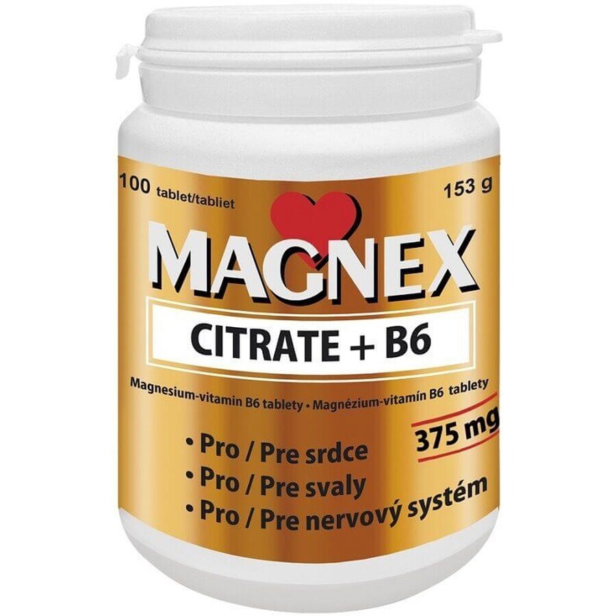 Vitabalans Oy Magnex Citrat + B6 100 comprimate