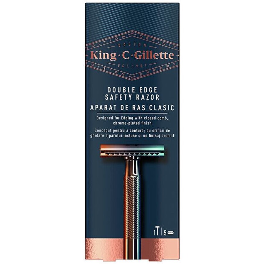 Acquista Rasoio Gillette a doppio taglio + 5 lame a doppio taglio Rasoio Gillette a doppio taglio + 5 lame a doppio taglio