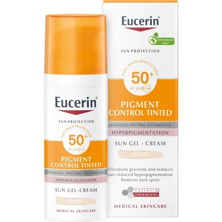 Eucerin PIGMENT CONTROL Emulsion bronzante pour le visage avec effet dépigmentant PIGMENT CONTROL (light) SPF 50+, 50 ml