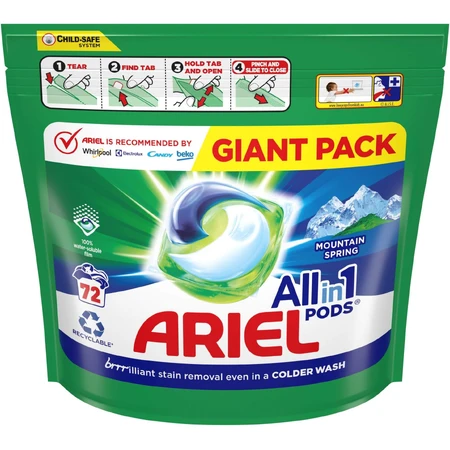 Ariel capsules Mountain Spring 72 pcs