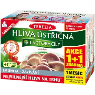Terezia Pleurote + Lactobacille action 1+1 avec flèches 2 x 60 gélules