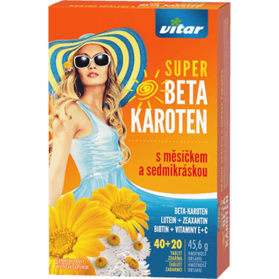 Revital VITAR Super-beta karoten 40+ 20 tabletek: ceny i cechy