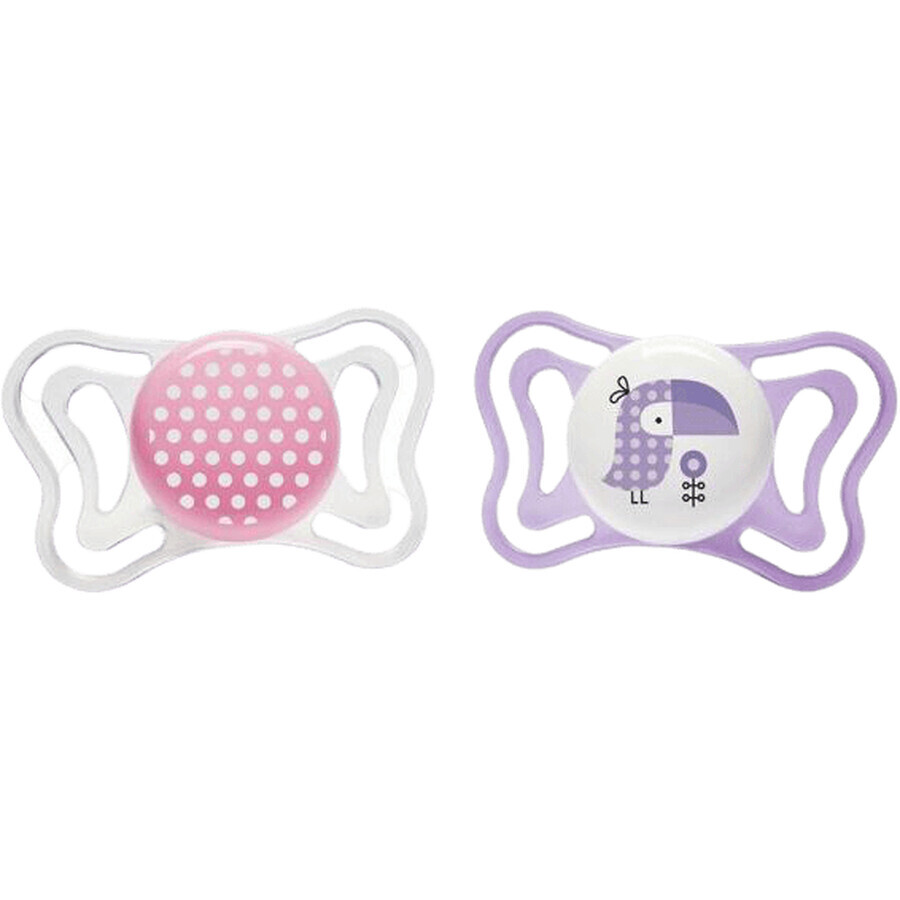 Acquista Ciuccio Chicco Physio Light in silicone Dots/Tukan 2-6m+ 2 pz. Ciuccio Chicco Physio Light in silicone Dots/Tukan 2-6m+ 2 pz.
