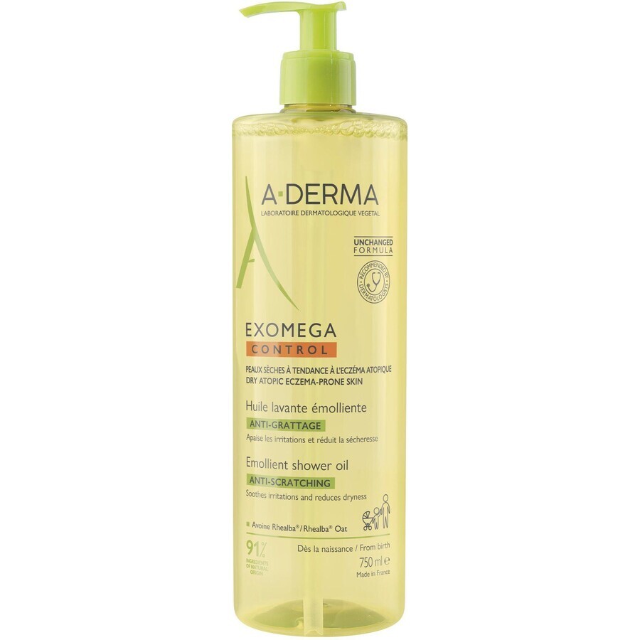 A-Derma Exomega Controle Verzachtende Douche Olie 750 ml