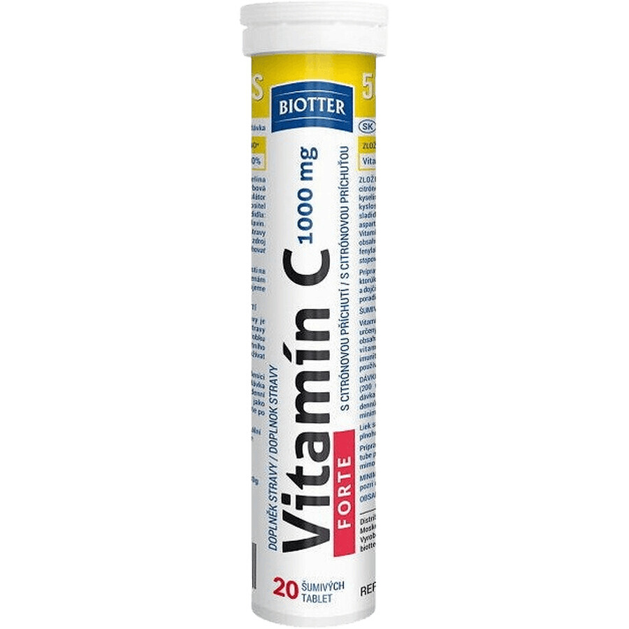 Biotter WW Vitamin C 1000 mg FORTE 20 Brausetabletten