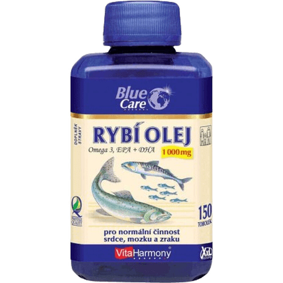 VitaHarmony Ulei de pește Omega 3 1000 mg XXL 150 comprimate