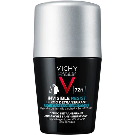 Vichy Homme Invisible Resist 72H anti-transpirant tegen vlekken en irritaties 50 ml