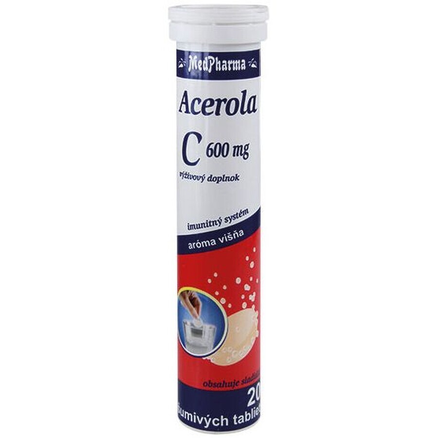 MedPharma Vitamine C 600 mg + Acérola 20 comprimés effervescents