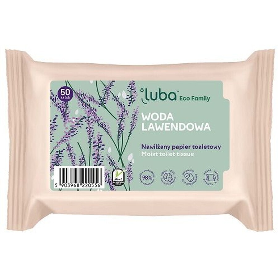 Buy Luba moist toilet tissue - lavender 50 pcs Luba moist toilet tissue - lavender 50 pcs