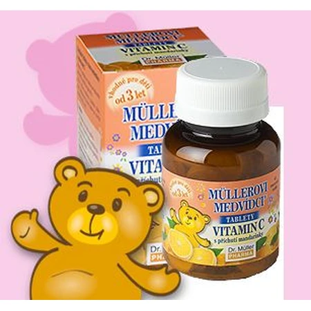 Dr.Müller Müller's Teddybären® Nuckeltabletten mit Mandarinengeschmack und Vitamin C 45 Stück
