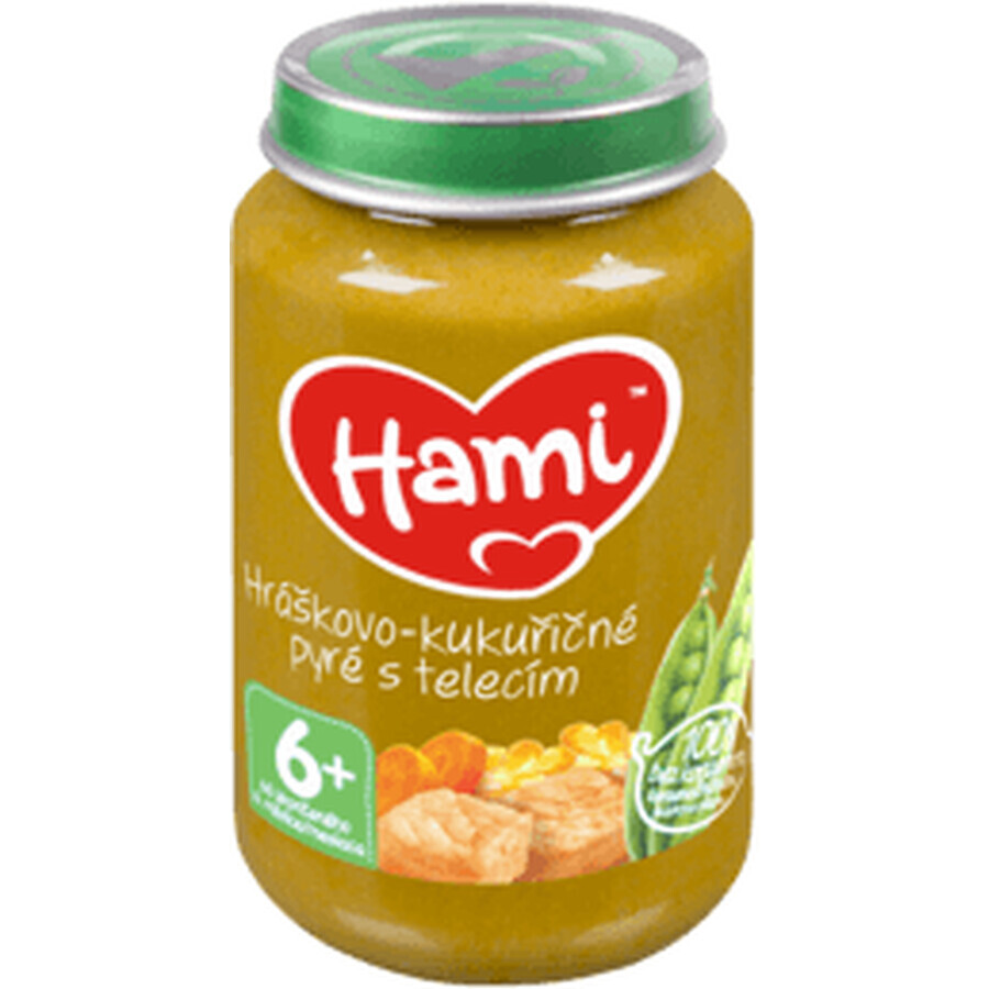 Hami Purè di carne e verdure con purè di piselli e mais con vitello 200 g
