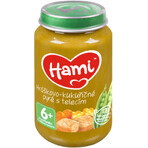 Hami Purè di carne e verdure con purè di piselli e mais con vitello 200 g Hami Purè di carne e verdure con purè di piselli e mais con vitello 200 g