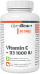 GymBeam Vitamin C + D3 1000 IU 90 tablets