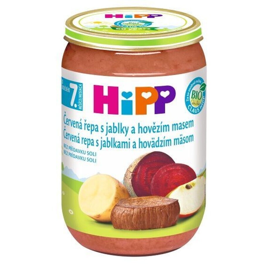 Acquista HiPP Barbabietola biologica con mela e manzo 220 g HiPP Barbabietola biologica con mela e manzo 220 g