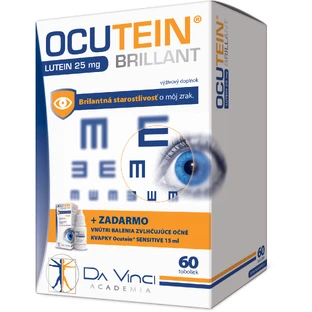 Ocuteïne BRILLANT Luteïne 25 mg - DA VINCI 60 capsules + Sensitive oogdruppels 15 ml gratis