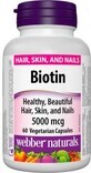 Webber Naturals Biotina 5000 mcg 60 capsule
