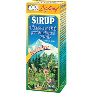 Fyto Pharma Tatra bronchial mixture - sirop à base de plantes sans sucre 100 ml