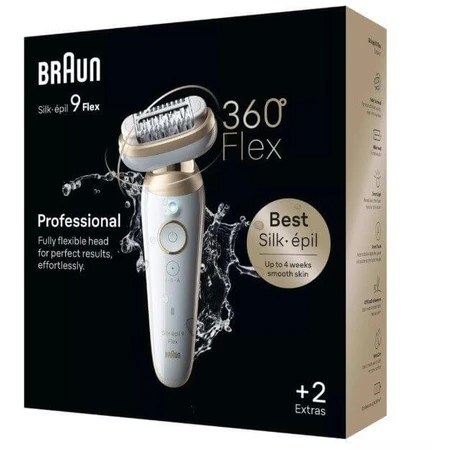 Braun Silk-épil 9 Flex, Epilator 9-011 3D, wit/geel