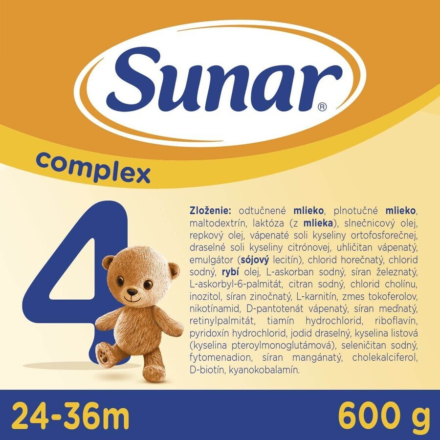 Lait maternisé Sunar Complex 4 pour les tout-petits 600 g