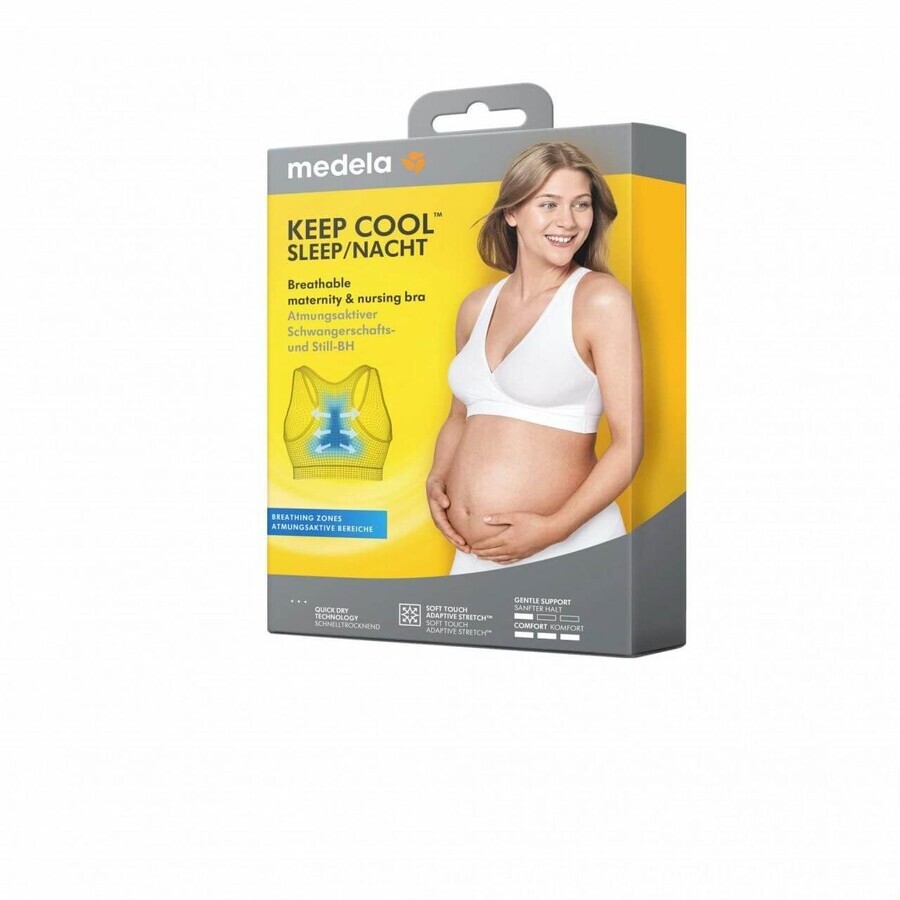 Sutien de noapte pentru maternitate și alăptare Medela Keep Cool, negru M