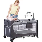Kinderkraft Leody cuna de viaje con accesorios Leody Gris