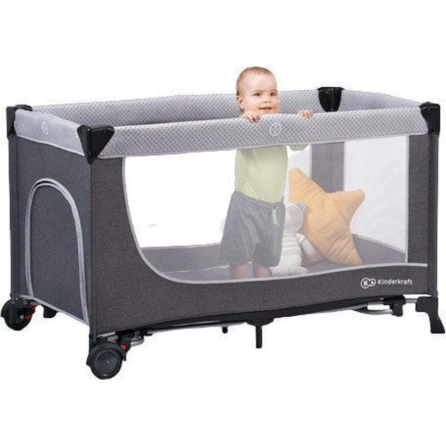 Kinderkraft Leody cuna de viaje con accesorios Leody Gris