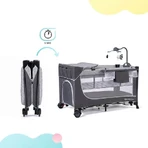 Kinderkraft Leody cuna de viaje con accesorios Leody Gris