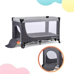 Kinderkraft Leody cuna de viaje con accesorios Leody Gris