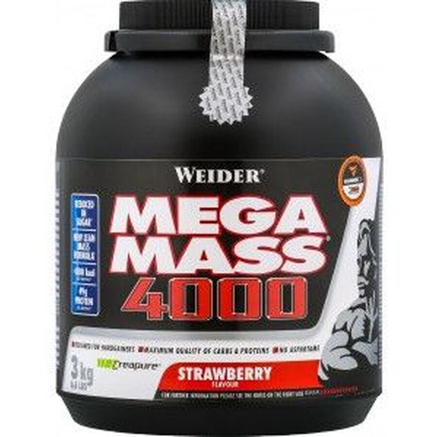 Weider Gainer Giant Mega Mass 4000, - fresas 3000 g