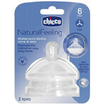Chicco Speen natuurlijk gevoel 6m+ silicone. voor pap 2 stuks