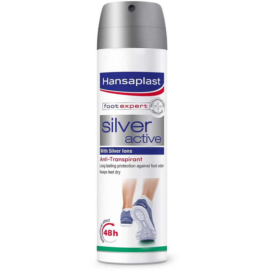Hansaplast Silver active Antiperspirant spray pour les pieds 150 ml