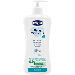 Shampooing Chicco avec distributeur Baby Moments 92% d'ingrédients naturels 500 ml