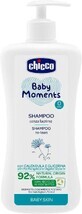 Șampon de păr Chicco cu dozator Baby Moments 92% ingrediente naturale 500 ml