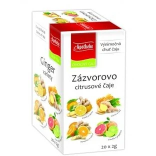 Apotheke Premier Selection tea ginger and citrus mix sachets 20 x 2 g