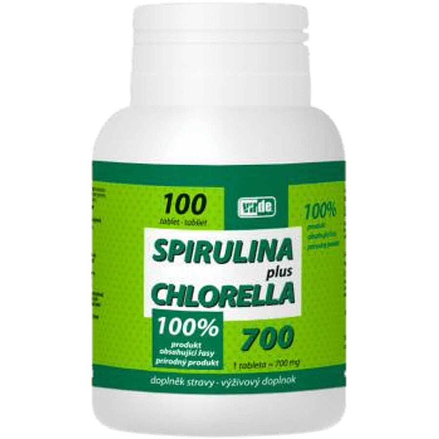 Winkel op Virde SPIRULINA+CHLORELLA 100 tabletten Virde SPIRULINA+CHLORELLA 100 tabletten