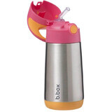 B. Box Trinkthermoskanne mit Strohhalm rosa/orange 350 ml