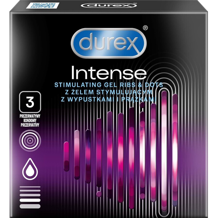 Cumpără Prezervative Durex Intense Orgasmic 3 buc Prezervative Durex Intense Orgasmic 3 buc