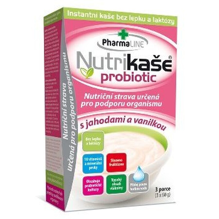 Mix probiotico nutriente con fragole e vaniglia, 3 x 60 g