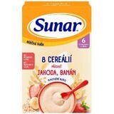 Sunar milk porridge with 8 cereals strawberries, banana 210 g