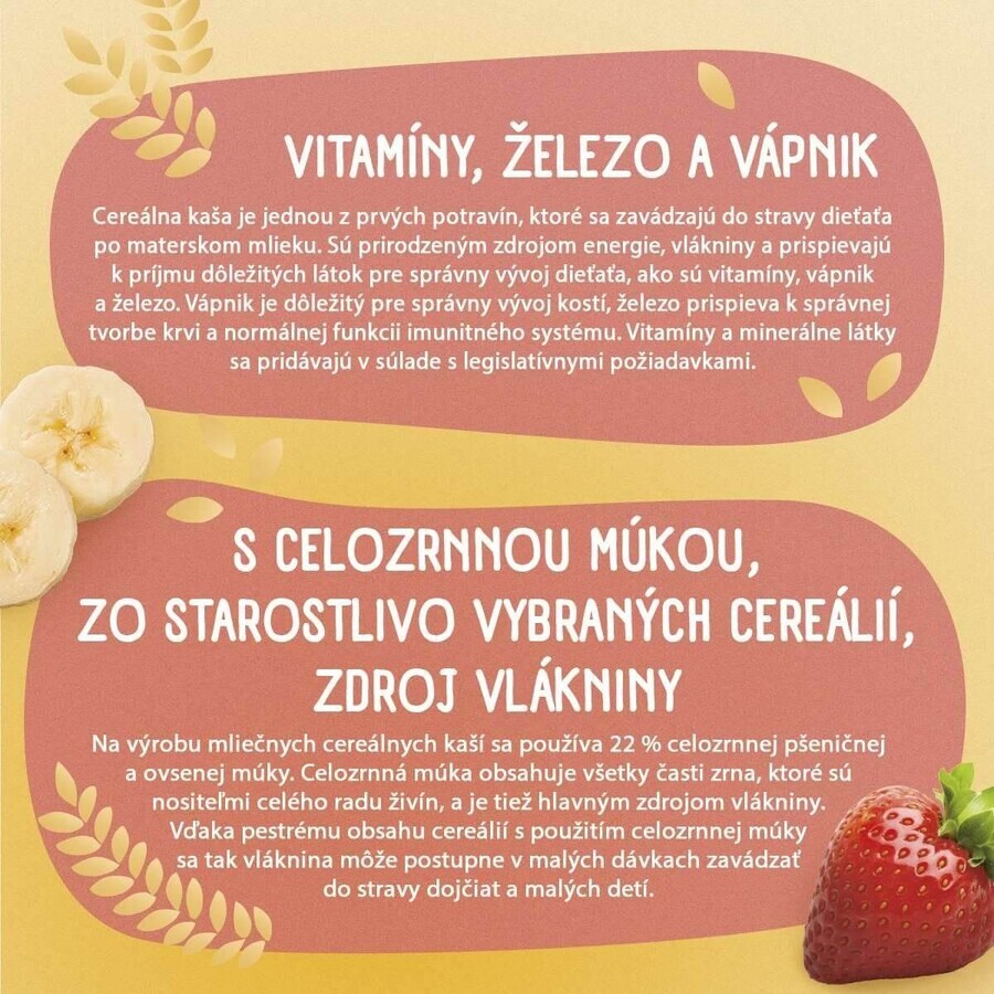 Sunar milk porridge with 8 cereals strawberries, banana 210 g