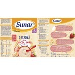 Sunar milk porridge with 8 cereals strawberries, banana 210 g