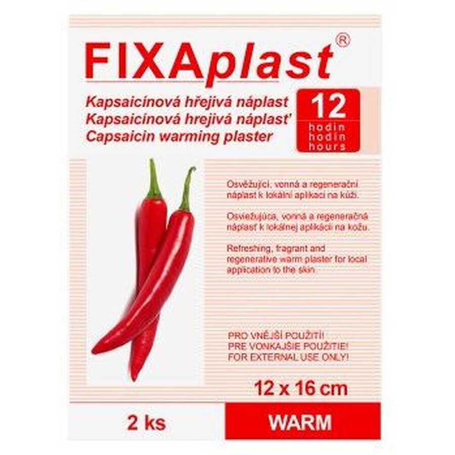 Fixaplast WARM WARM Capsaicin hot plaster 12 x 16 cm, 2 pieces