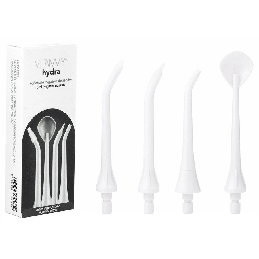 Vitammy Hydra Set multifunctionele handvatten voor tandenborstels, wit 4 stuks