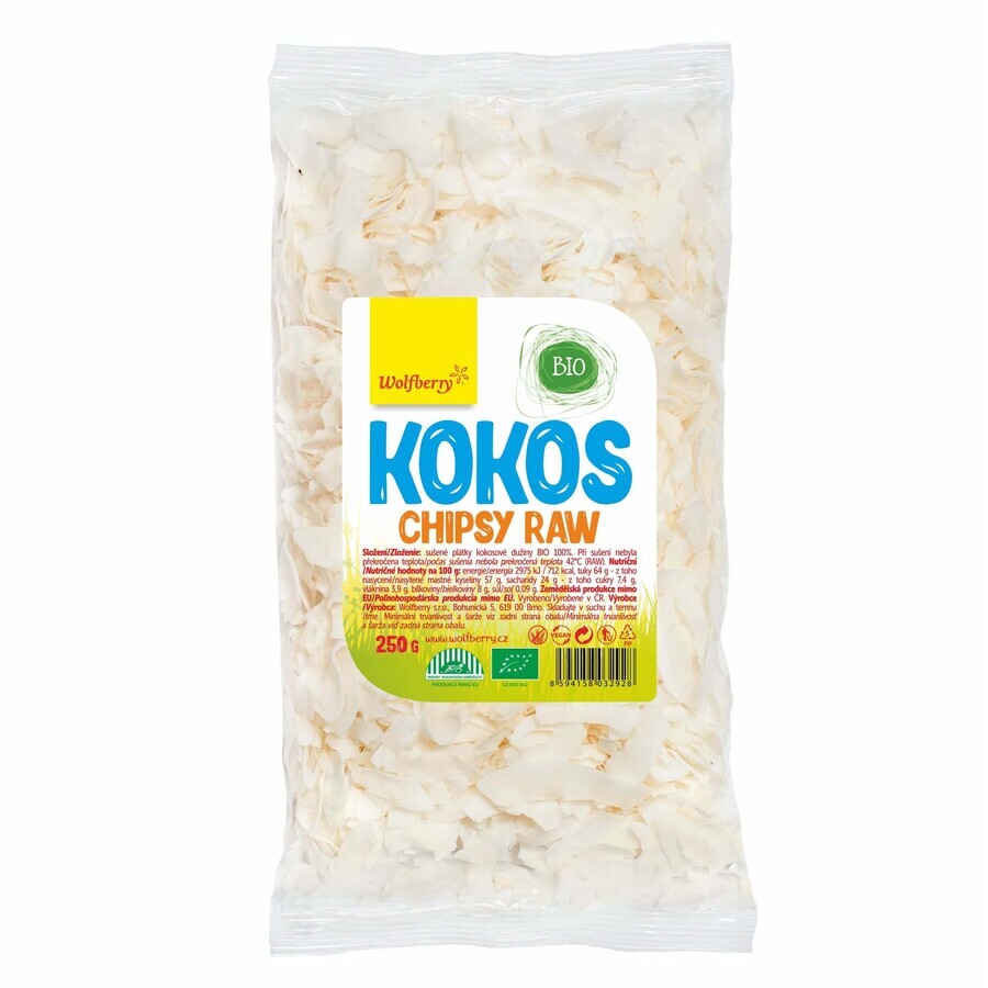 Wolfberry Organic Coconut Chips 250 g
