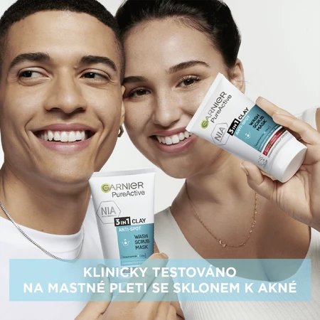 Garnier Skin Naturals Exfoliante Limpiador Puro 3 en 1, 150 ml