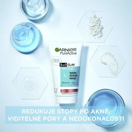 Garnier Skin Naturals Exfoliante Limpiador Puro 3 en 1, 150 ml